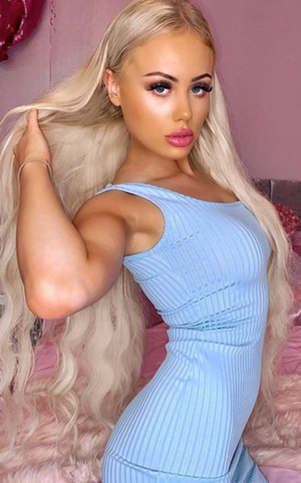 WOW!!!  30" Bleach Blonde Halo vibes from Gina